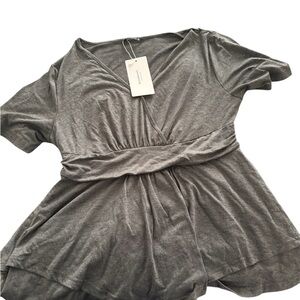 NWT - Bloom Chic Gray Top - Size 12